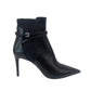Prada Black Leather Pointed Ankle Strap Boots. Size: 38.5