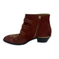 Chloe Brown Susanna Studded Suede Short Ankle Boots. Size: 38.5