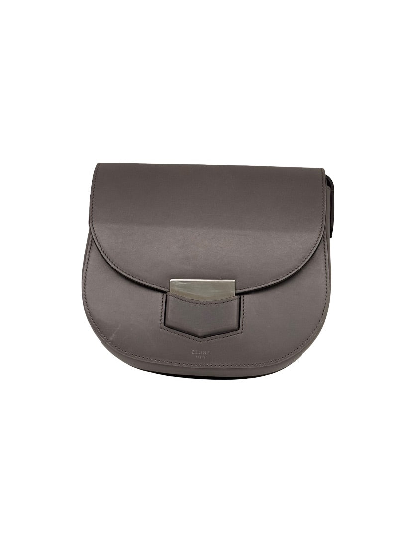 Celine Grey 'Trotteur' Crossbody Bag.