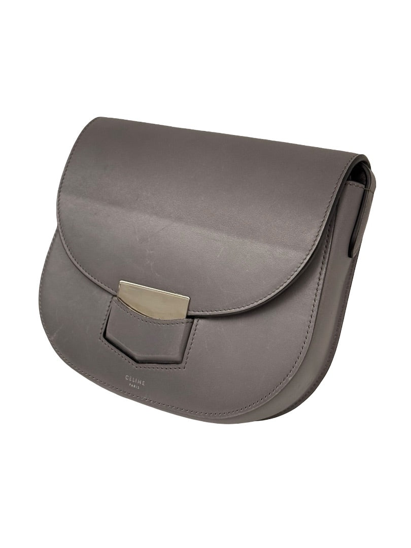 Celine Grey 'Trotteur' Crossbody Bag.