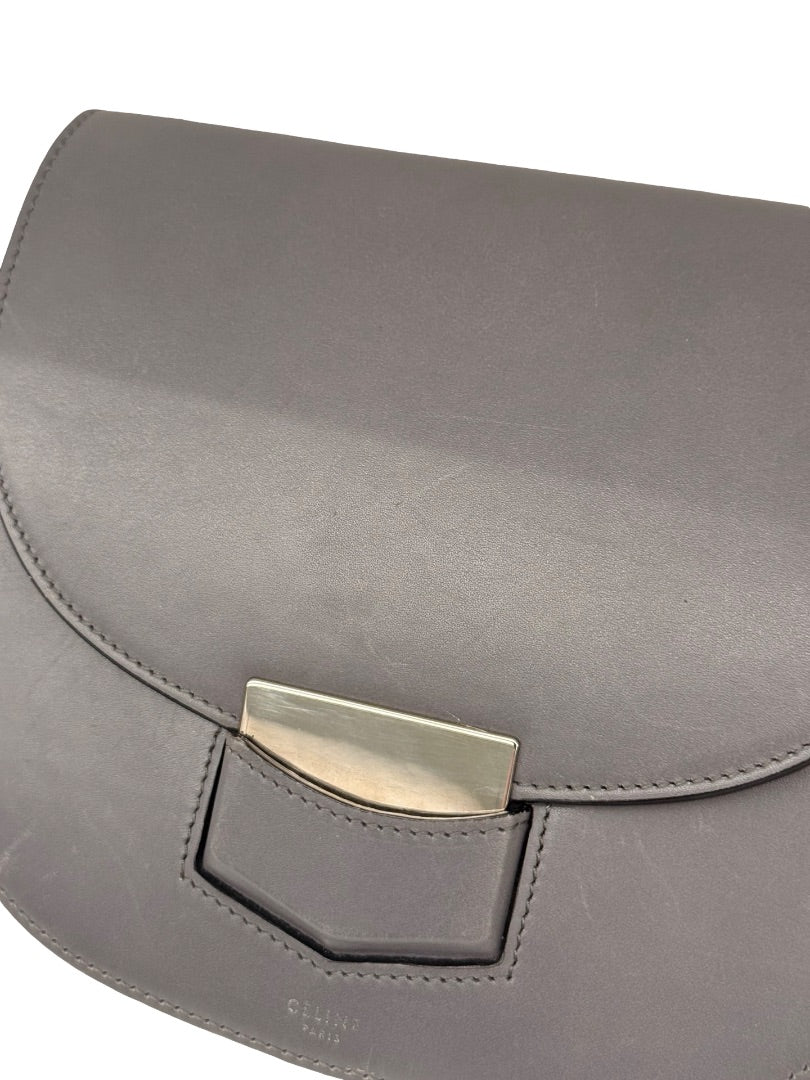 Celine Grey 'Trotteur' Crossbody Bag.