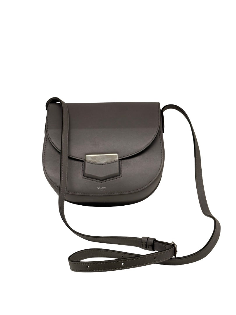 Celine Grey 'Trotteur' Crossbody Bag.