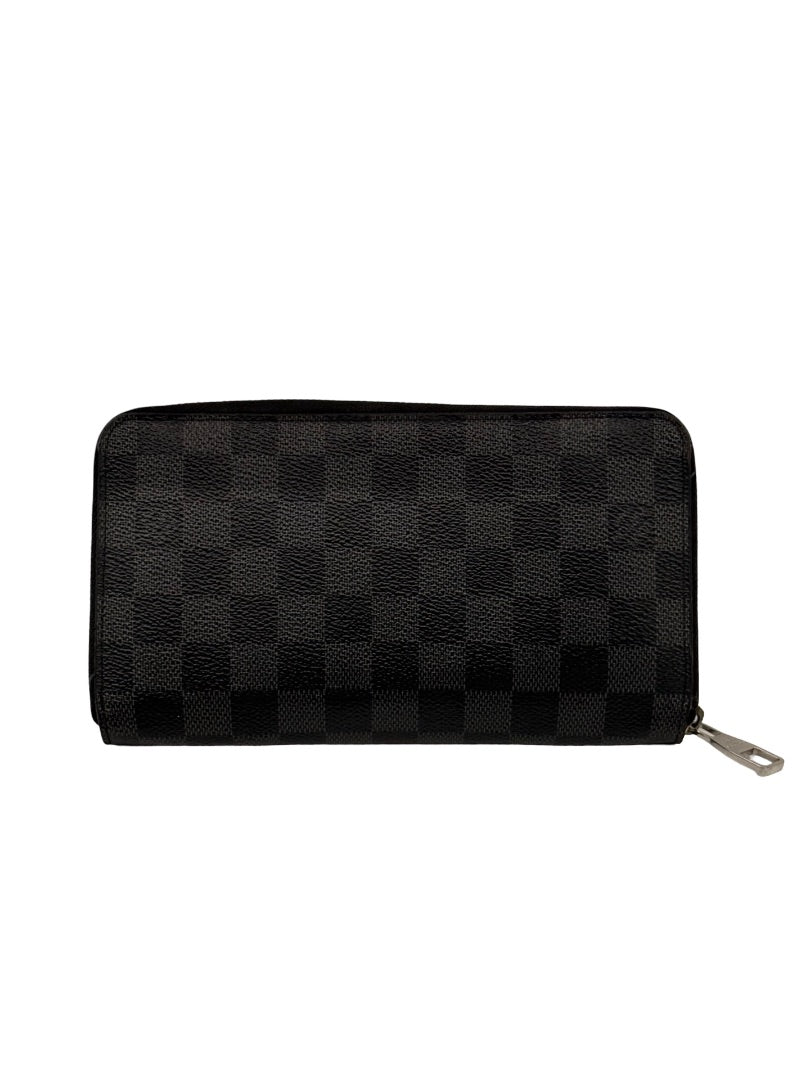 Louis Vuitton Graphite 'Zippy Horizontal' Damier Check Wallet.