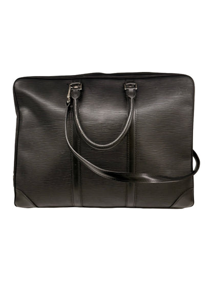 Louis Vuitton Black Epi Leather 'Porte-Documents Voyage' Briefcase.