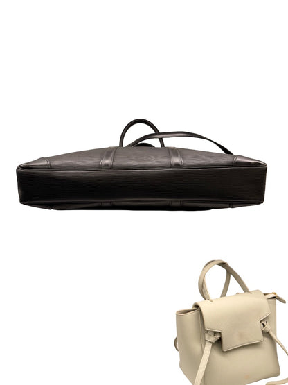 Louis Vuitton Black Epi Leather 'Porte-Documents Voyage' Briefcase.