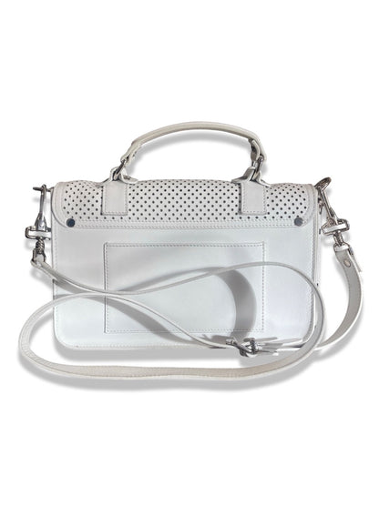Proenza Schouler White Perforated Leather 'PS1' Bag.