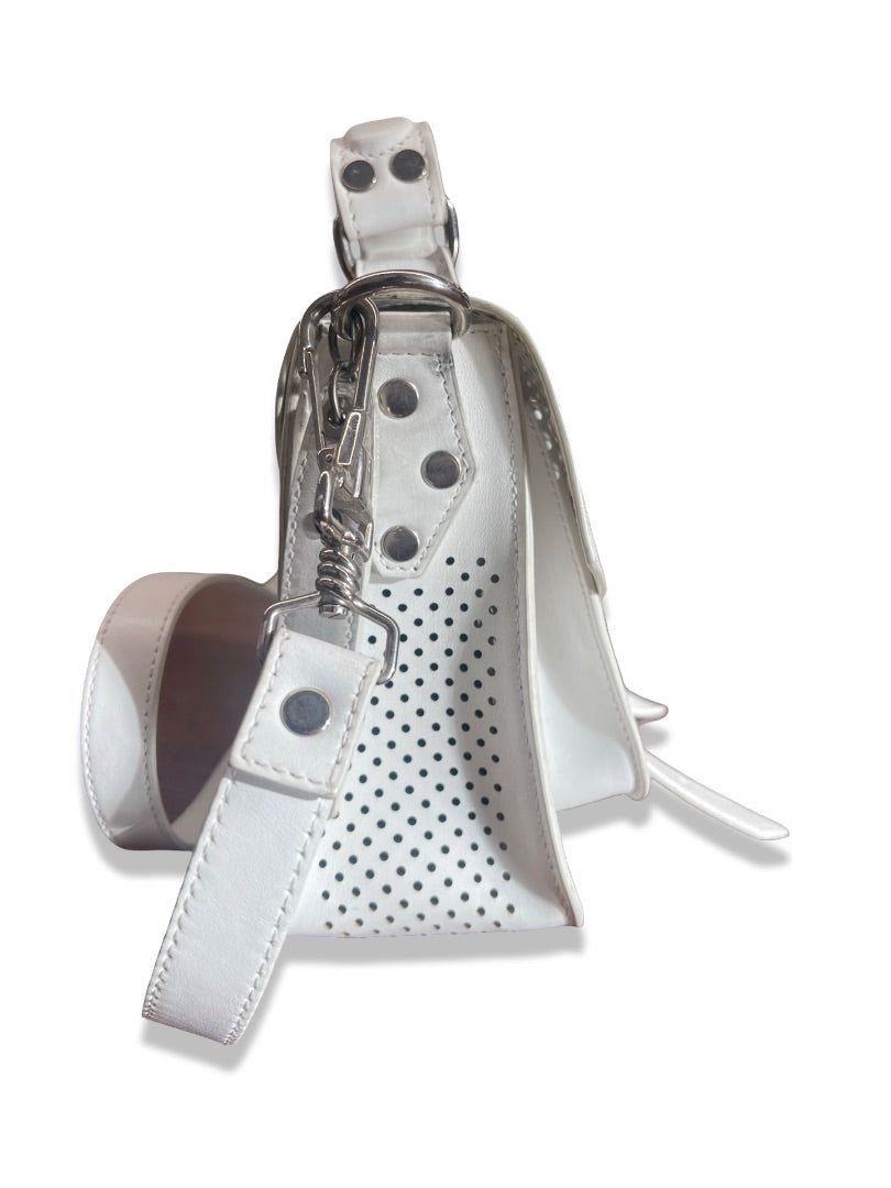Proenza Schouler White Perforated Leather 'PS1' Bag.