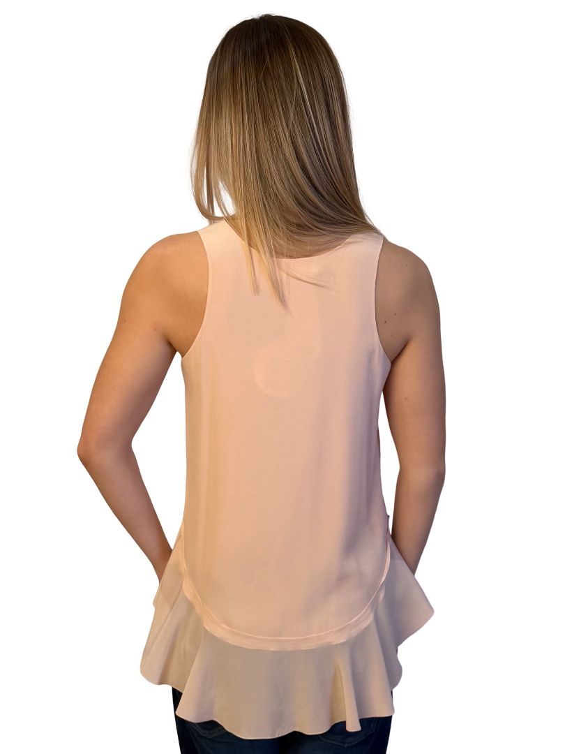 Chloe Light Pink Silk Sleeveless Blouse. Size: 36