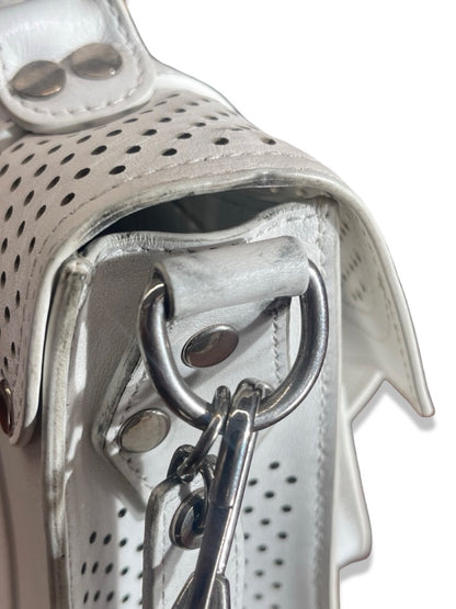 Proenza Schouler White Perforated Leather 'PS1' Bag.