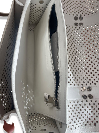 Proenza Schouler White Perforated Leather 'PS1' Bag.