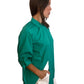 Max Mara Green Long Button Down Shirt w Cropped Sleeves w Ties. Size: 6