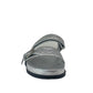 Louis Vuitton Silver Bom Dia Flat Sandals with Embossed Monogram. Size: 38.5