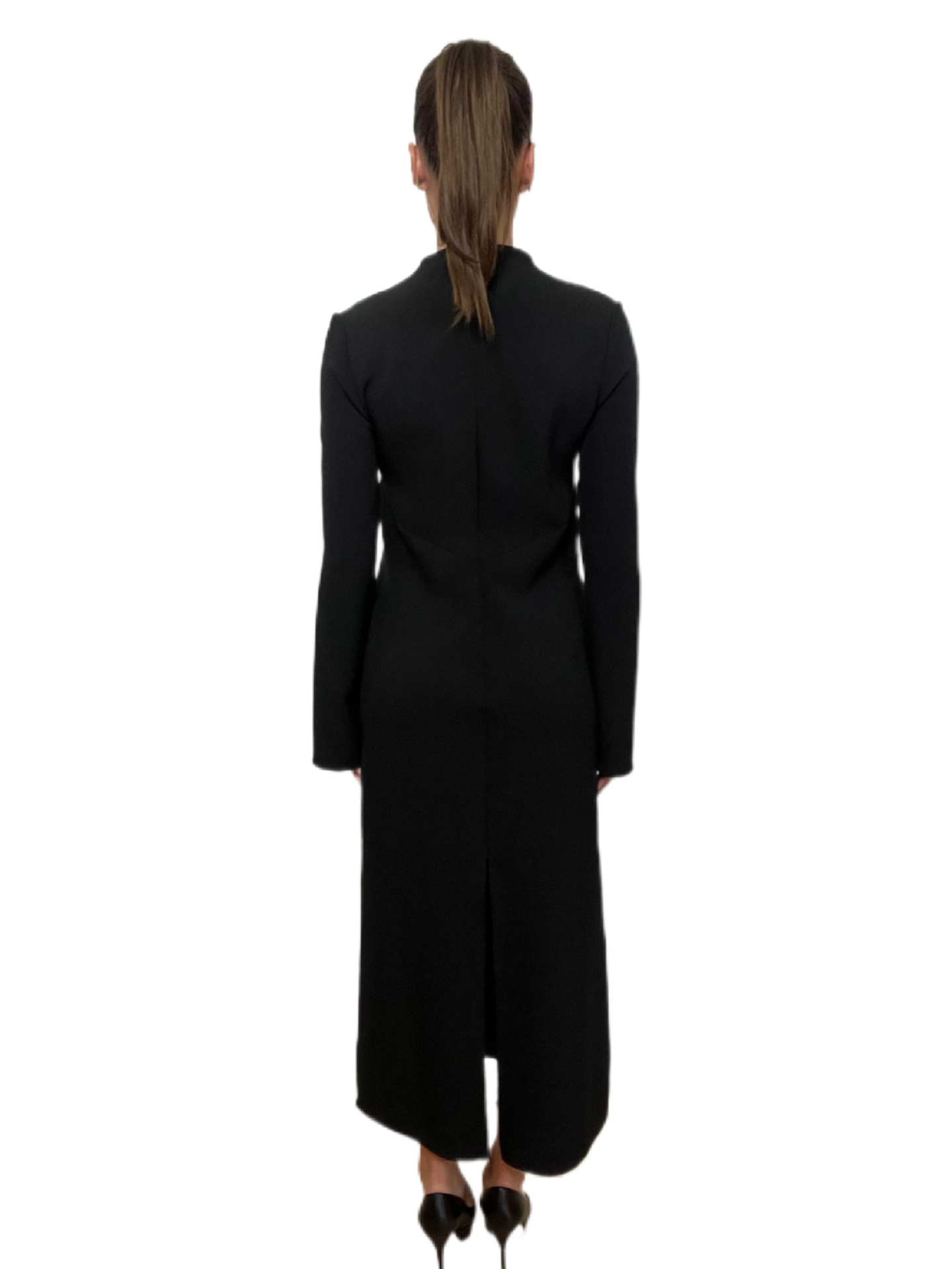 Camilla & Marc Black Long Sleeve Cutout Dress. Size: 8