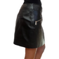 Anine Bing Black Leather Mini Skirt. Size: M
