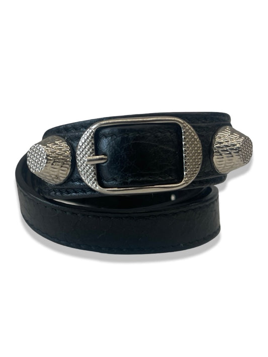 Balenciaga Black City Triple Bracelet.