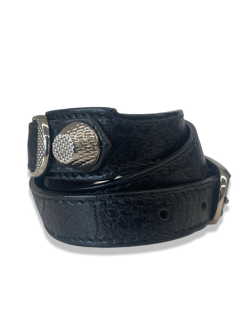 Balenciaga Black City Triple Bracelet.