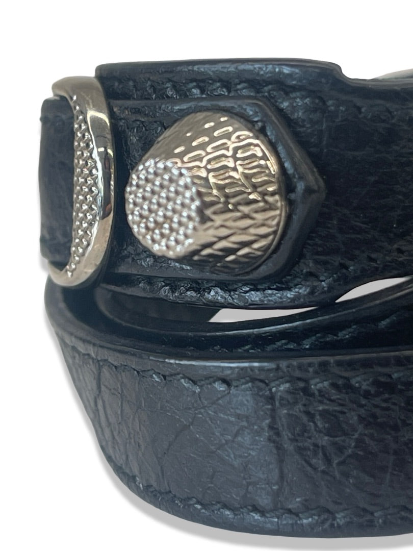 Balenciaga Black City Triple Bracelet.