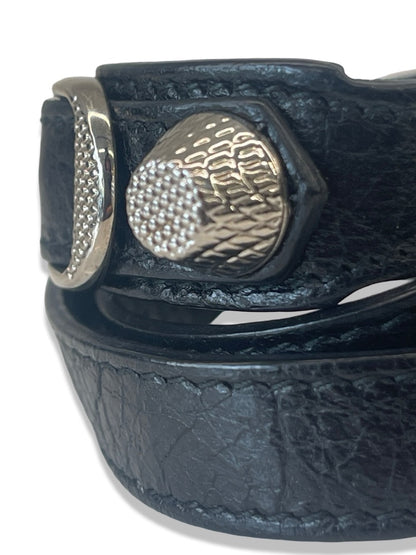Balenciaga Black City Triple Bracelet.