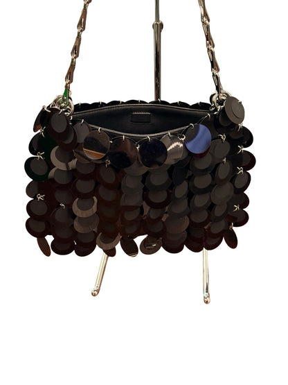 Paco Rabbane Black 'Iconic 1969' Sequin Handbag.