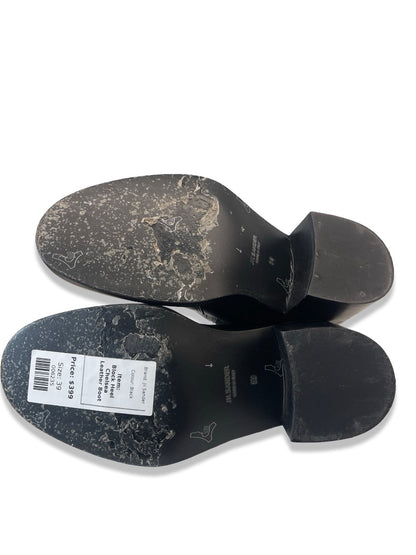 Jil Sander Black Block Heel Chelsea Leather Boot. Size: 39
