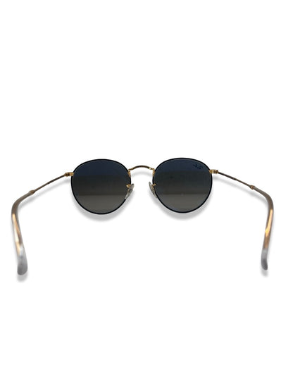 Ray-Ban Black Round Glasses w/ Gold Frame.