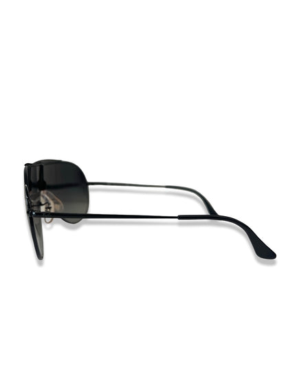 Ray-Ban Black Aviator Mono Lens Glasses.