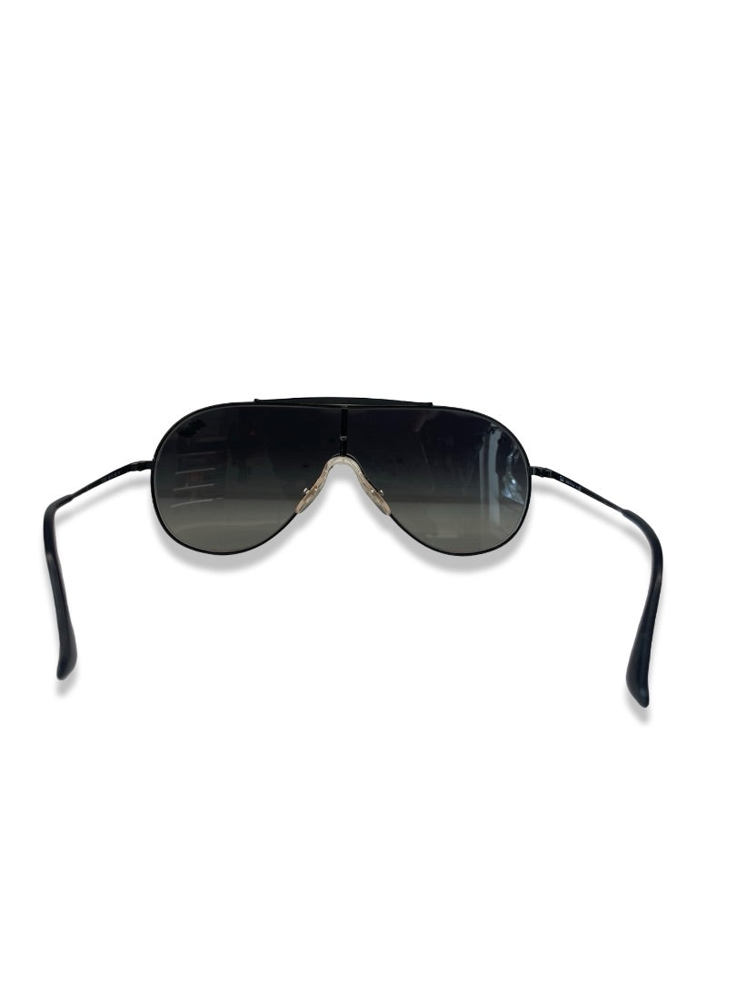 Ray-Ban Black Aviator Mono Lens Glasses.