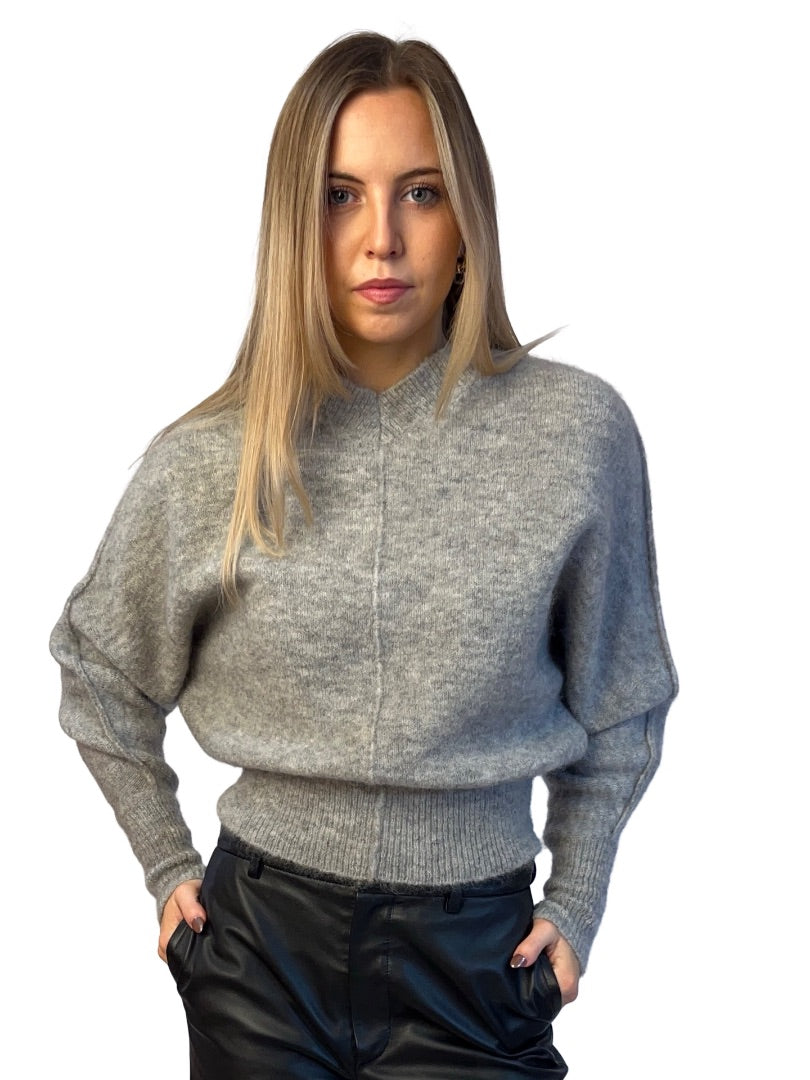 Isabel Marant Grey Mohair / Wool V Neck Sweater. Size: 40