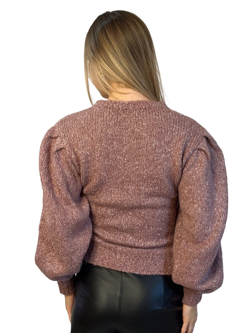 Isabel Etoile Marant Mauve Alpaca Blend Knit Sweater. Size: 34