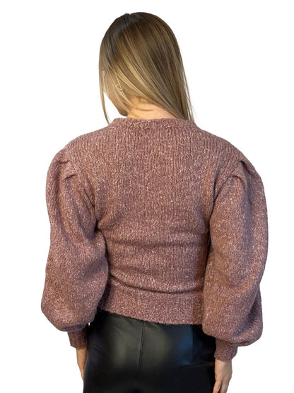 Isabel Etoile Marant Mauve Alpaca Blend Knit Sweater. Size: 34