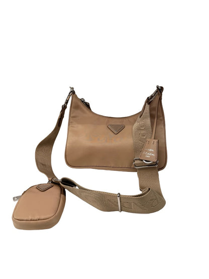 Prada Beige Nylon 'Re-Edition 2005' Crossbody Bag.