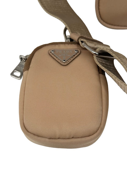 Prada Beige Nylon 'Re-Edition 2005' Crossbody Bag.