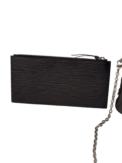 Louis Vuitton Black Epi Leather 'Felicie Pochette' Crossbody Handbag.