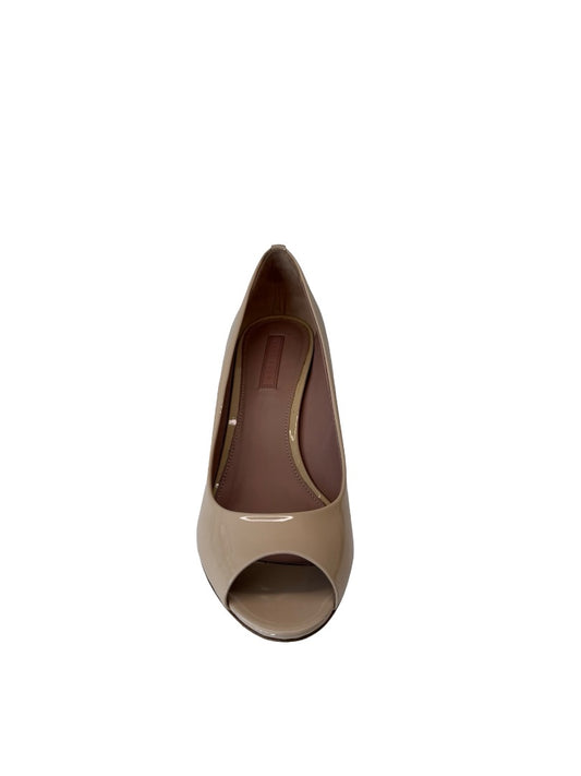 Boss Nude Patent Peep Toe Heels. Size: 40