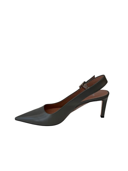 Boss Slate Grey Buckle Slingback. Size: 40