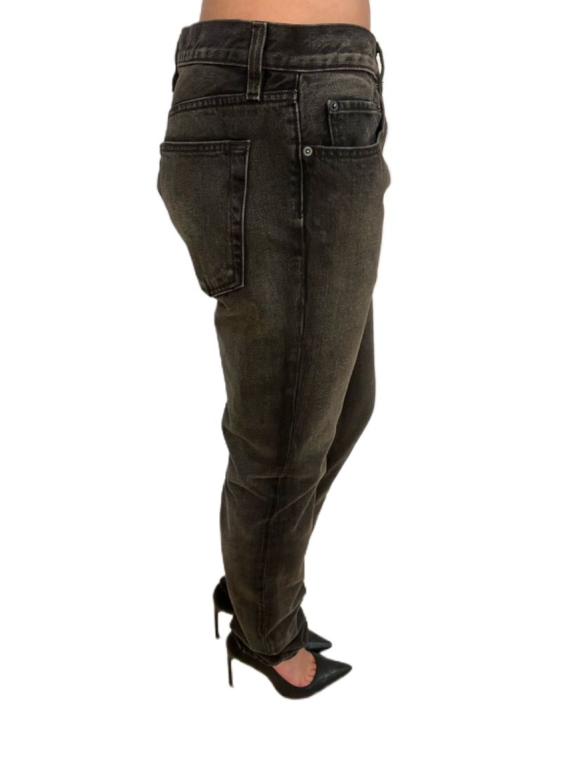 Yeezy Black-Brown Straight Leg Jeans. Size: 31