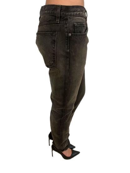 Yeezy Black-Brown Straight Leg Jeans. Size: 31