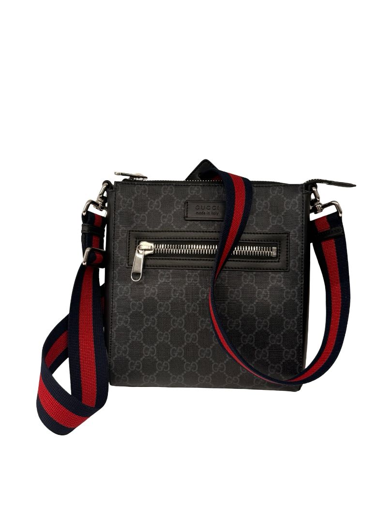Gucci GG Supreme Leather Messenger Bag.