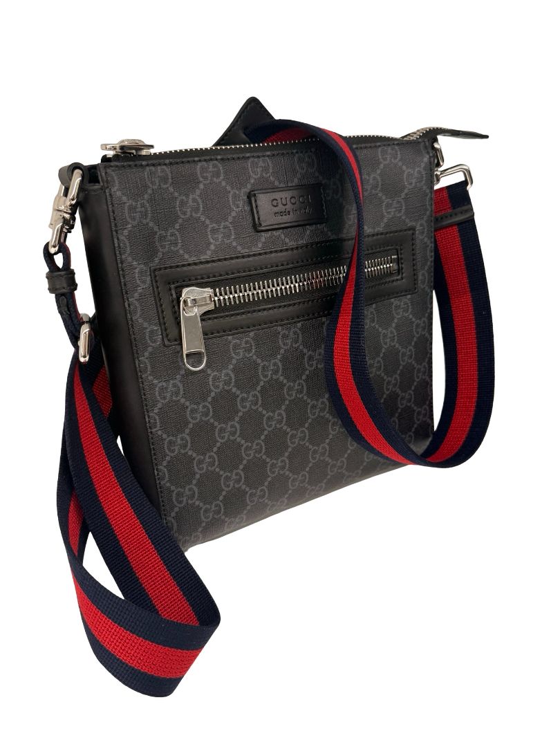 Gucci GG Supreme Leather Messenger Bag.