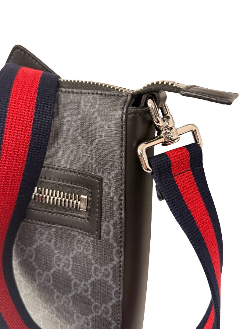 Gucci GG Supreme Leather Messenger Bag.