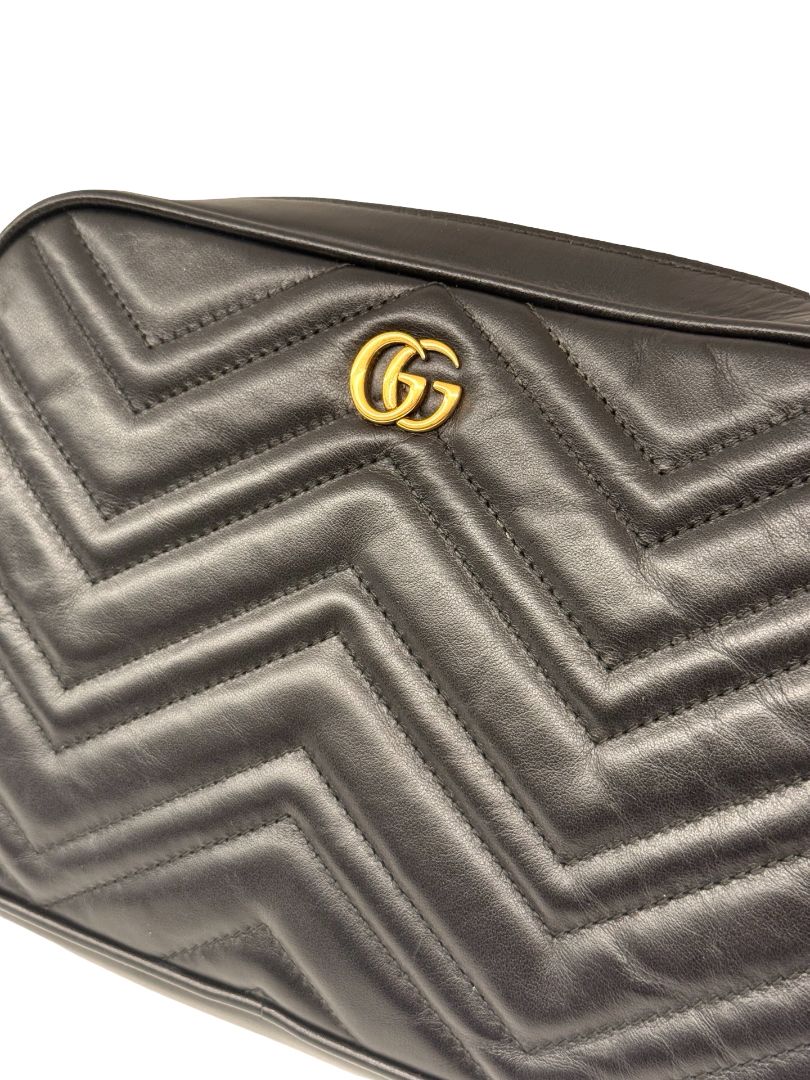 Gucci GG Marmont Square Matelassé Leather Belt Bag.
