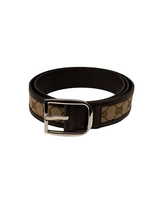 Gucci Brown GG Monogram Canvas Belt. Size: 100cm / 40 Inch