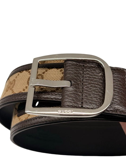 Gucci Brown GG Monogram Canvas Belt. Size: 100cm / 40 Inch