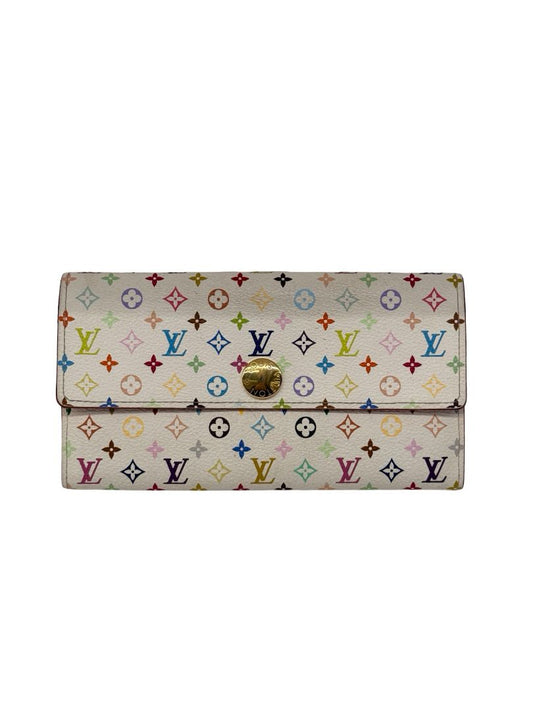 Louis Vuitton x Takashi Murakami White/Multicolour Monogram 'Sarah' Wallet.