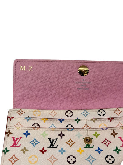 Louis Vuitton x Takashi Murakami White/Multicolour Monogram 'Sarah' Wallet.