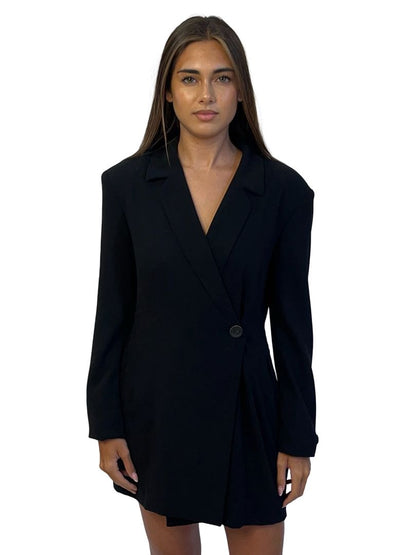 Jil Sander Black Relaxed Wool Blazer W Pockets Size: 38