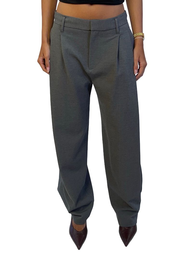Rag & Bone Grey Pleated Barrel Leg Trouser. Size: 2