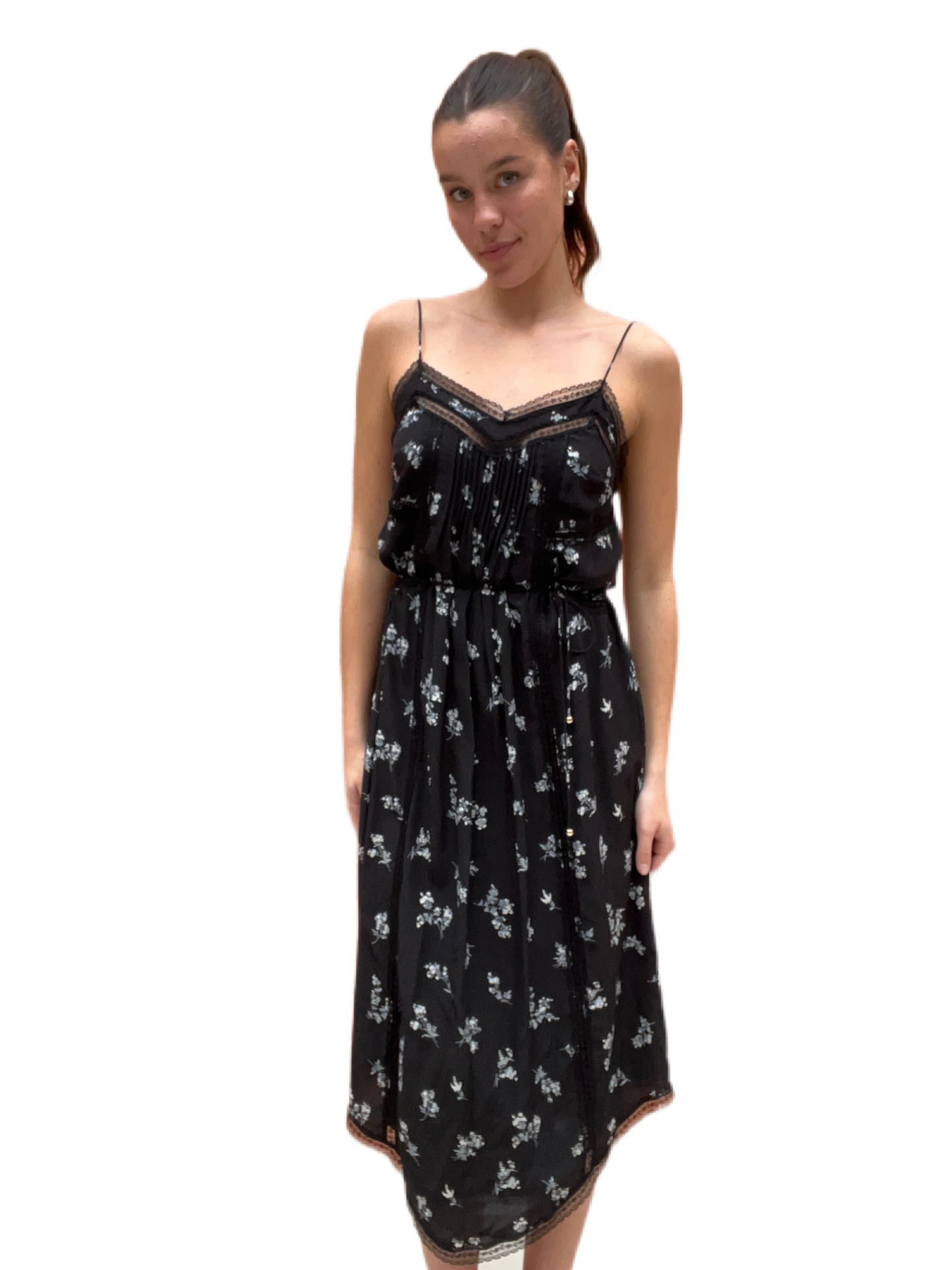 Zimmermann Black Floral Dress. Size: 0