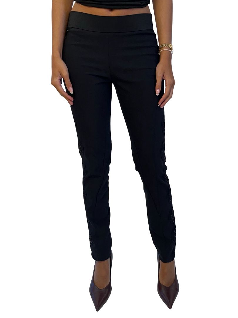 Stella McCartney Black Lace Panelled Tights. Size: 40