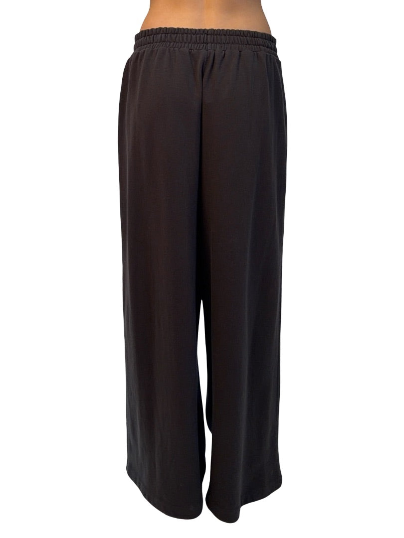 Camilla & Marc Charcoal 'Lavande' Pleated Wide Leg Track Pants. Size: 12